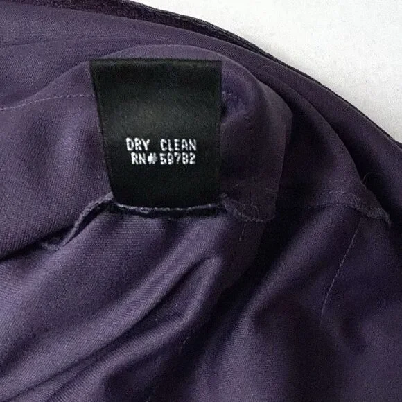 Adrianna Papell Tiered Mermaid Ruffle Dress Womens 14 Purple Sleeveless Bodycon - Picture 8 of 12